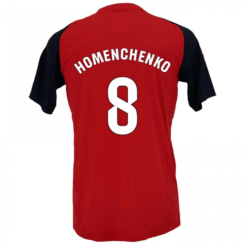 Kinder Santiago Homenchenko #8 Rot Schwarz Heimtrikot Trikot 2024/25 T-Shirt Schweiz