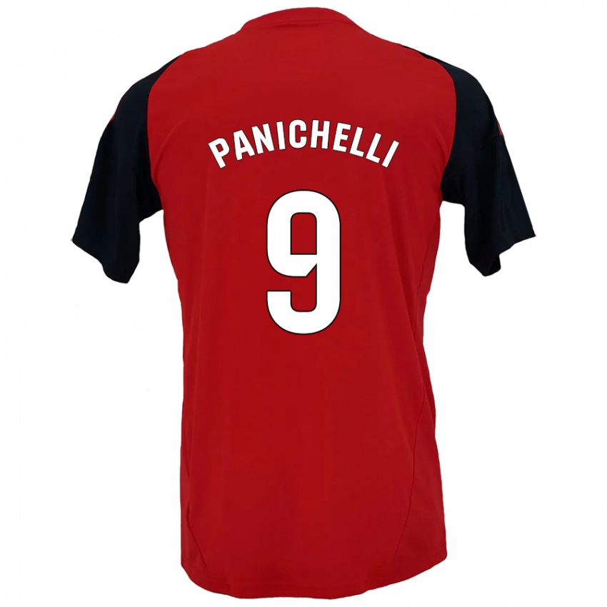 Kinder Joaquín Panichelli #9 Rot Schwarz Heimtrikot Trikot 2024/25 T-Shirt Schweiz