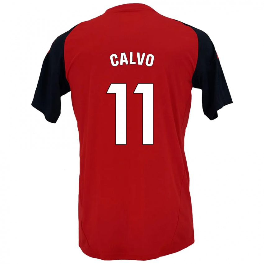 Kinder Álex Calvo #11 Rot Schwarz Heimtrikot Trikot 2024/25 T-Shirt Schweiz