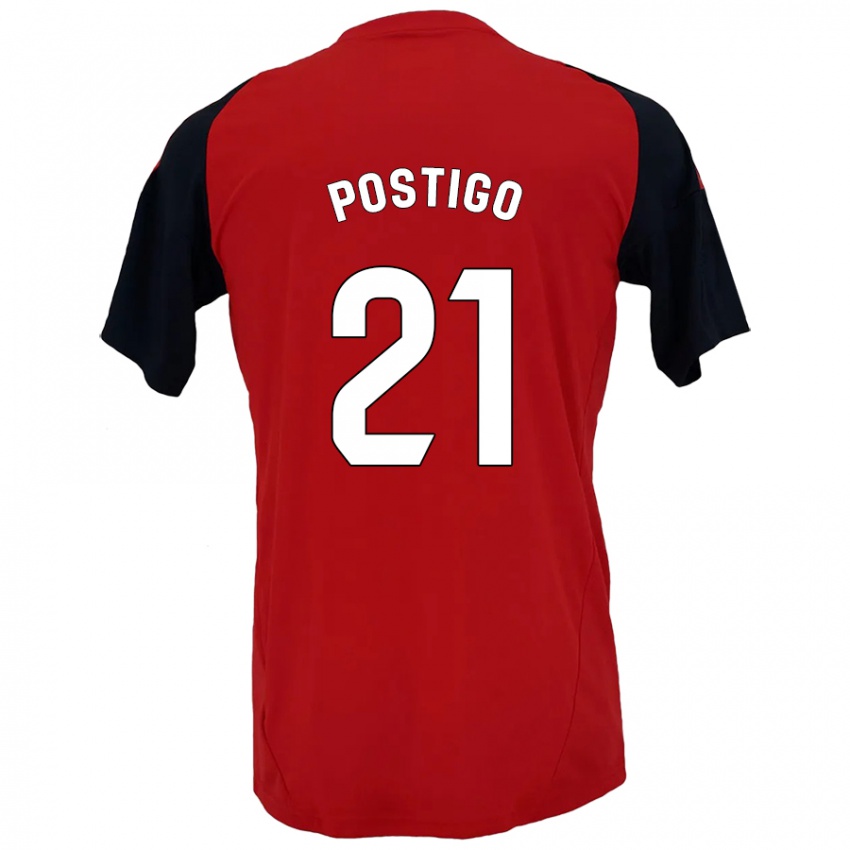 Kinder Sergio Postigo #21 Rot Schwarz Heimtrikot Trikot 2024/25 T-Shirt Schweiz