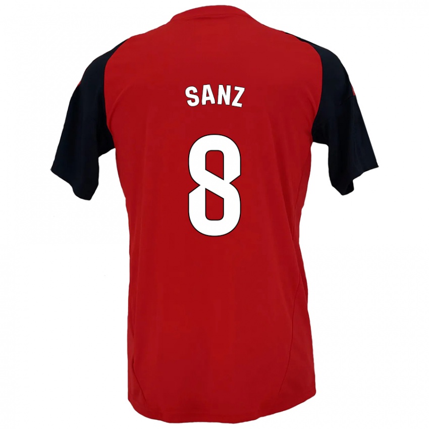 Kinder Álvaro Sanz #8 Rot Schwarz Heimtrikot Trikot 2024/25 T-Shirt Schweiz