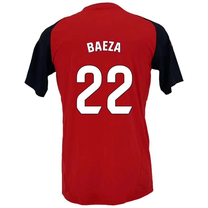 Kinder Miguel Baeza #22 Rot Schwarz Heimtrikot Trikot 2024/25 T-Shirt Schweiz