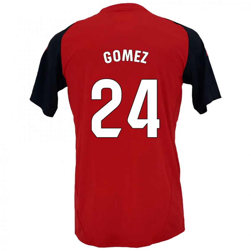 Kinder Jonathan Gómez #24 Rot Schwarz Heimtrikot Trikot 2024/25 T-Shirt Schweiz