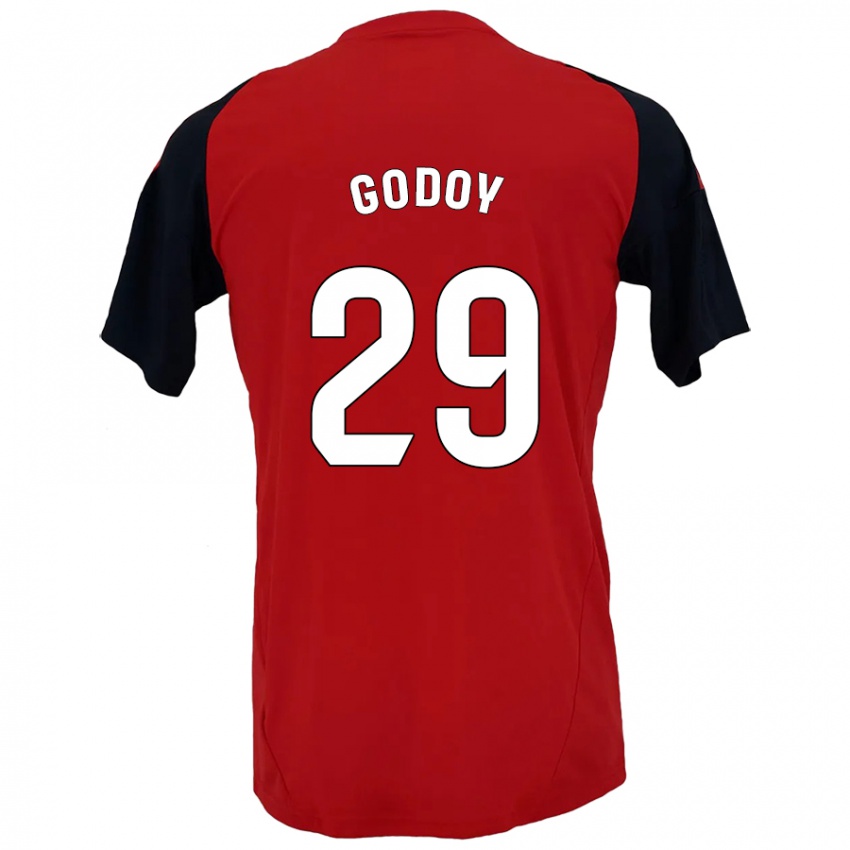 Kinder Alan Godoy #29 Rot Schwarz Heimtrikot Trikot 2024/25 T-Shirt Schweiz