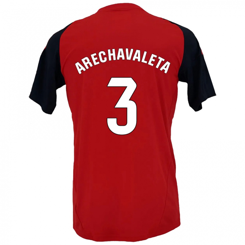 Kinder Jorge Arechavaleta #3 Rot Schwarz Heimtrikot Trikot 2024/25 T-Shirt Schweiz