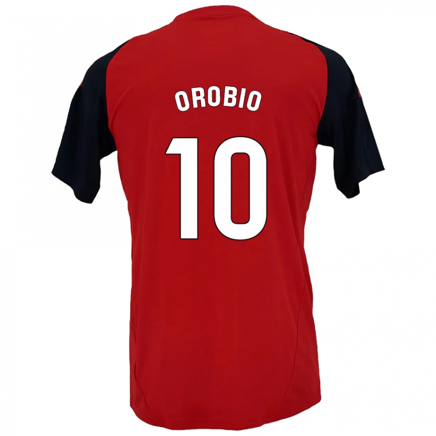 Kinder Ekhiotz Orobio #10 Rot Schwarz Heimtrikot Trikot 2024/25 T-Shirt Schweiz