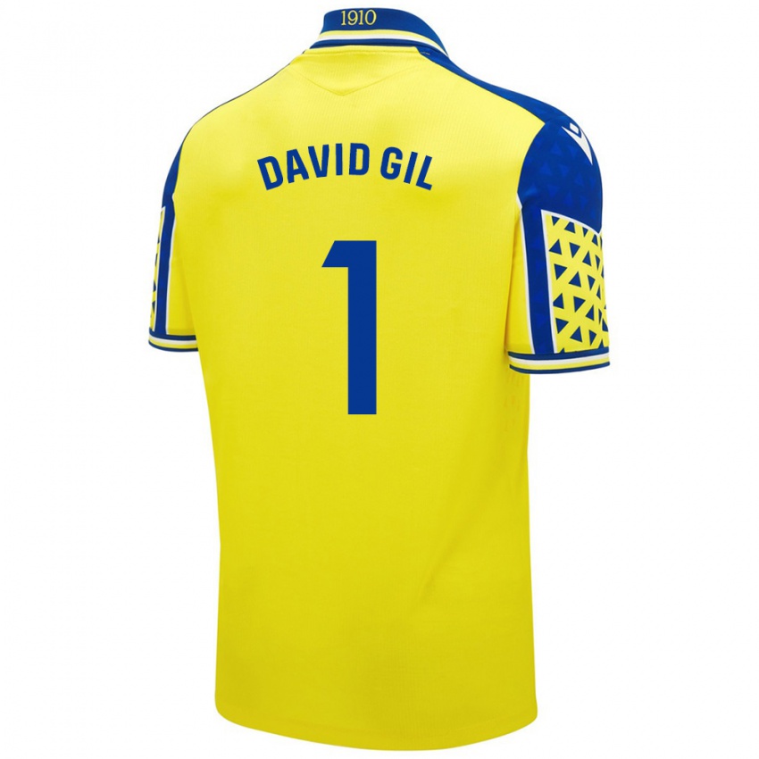 Kinder David Gil #1 Gelb Blau Heimtrikot Trikot 2024/25 T-Shirt Schweiz