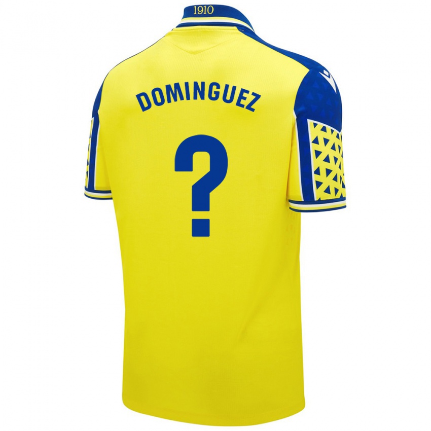 Kinder Rubén Domínguez #0 Gelb Blau Heimtrikot Trikot 2024/25 T-Shirt Schweiz