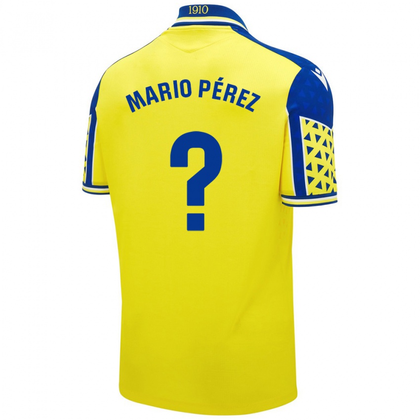 Kinder Mario Pérez #0 Gelb Blau Heimtrikot Trikot 2024/25 T-Shirt Schweiz