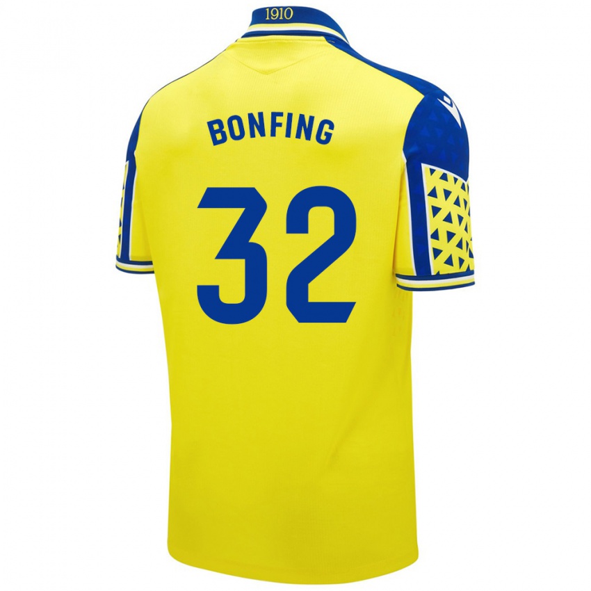 Kinder Boubacar Bonfing #32 Gelb Blau Heimtrikot Trikot 2024/25 T-Shirt Schweiz