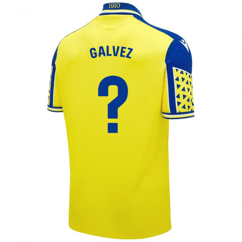 Kinder Gonzalo Gálvez #0 Gelb Blau Heimtrikot Trikot 2024/25 T-Shirt Schweiz