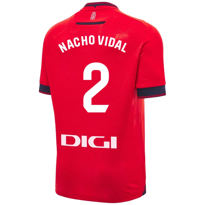 Kinder Nacho Vidal #2 Rot Weiß Heimtrikot Trikot 2024/25 T-Shirt Schweiz