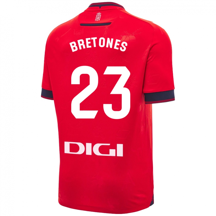 Enfant Maillot Abel Bretones #23 Rouge Blanc Tenues Domicile 2024/25 T-Shirt Suisse