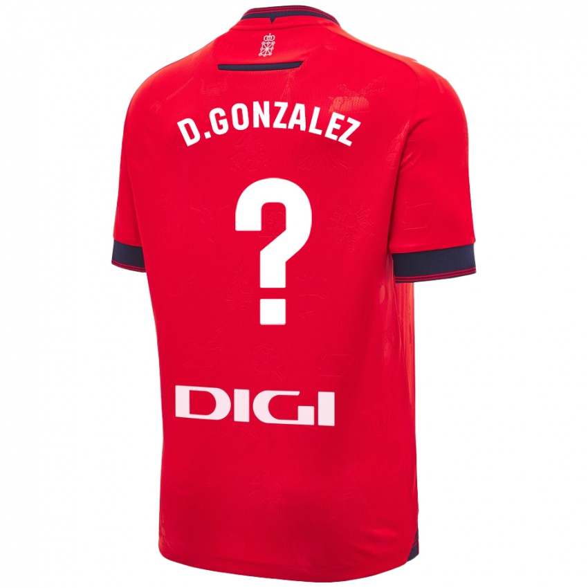 Kinder Dani González #0 Rot Weiß Heimtrikot Trikot 2024/25 T-Shirt Schweiz