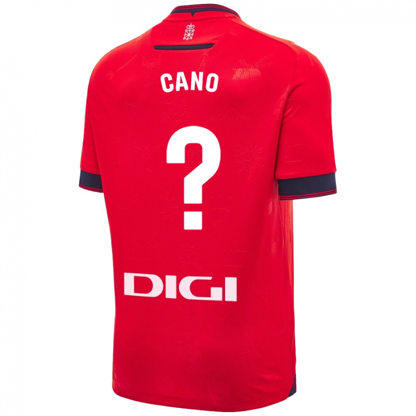 Enfant Maillot Javi Caño #0 Rouge Blanc Tenues Domicile 2024/25 T-Shirt Suisse