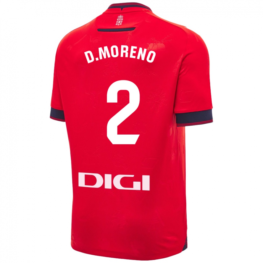 Kinder Diego Moreno #2 Rot Weiß Heimtrikot Trikot 2024/25 T-Shirt Schweiz