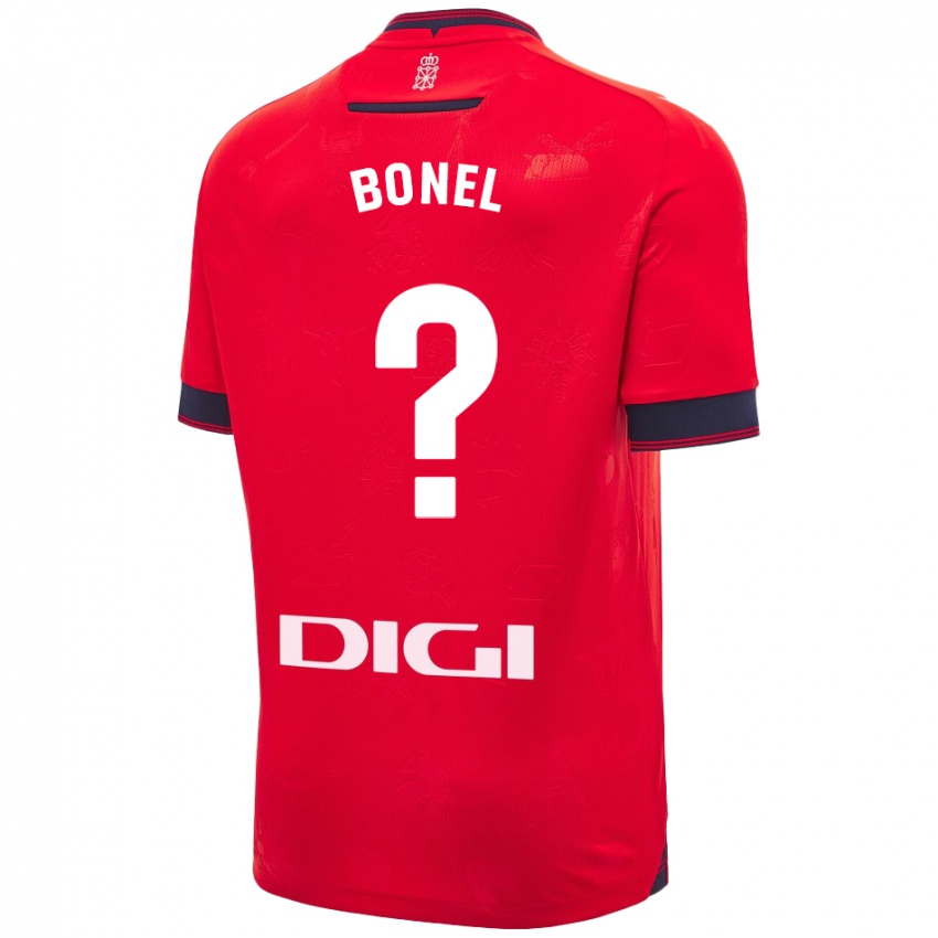 Enfant Maillot Aimar Bonel #0 Rouge Blanc Tenues Domicile 2024/25 T-Shirt Suisse