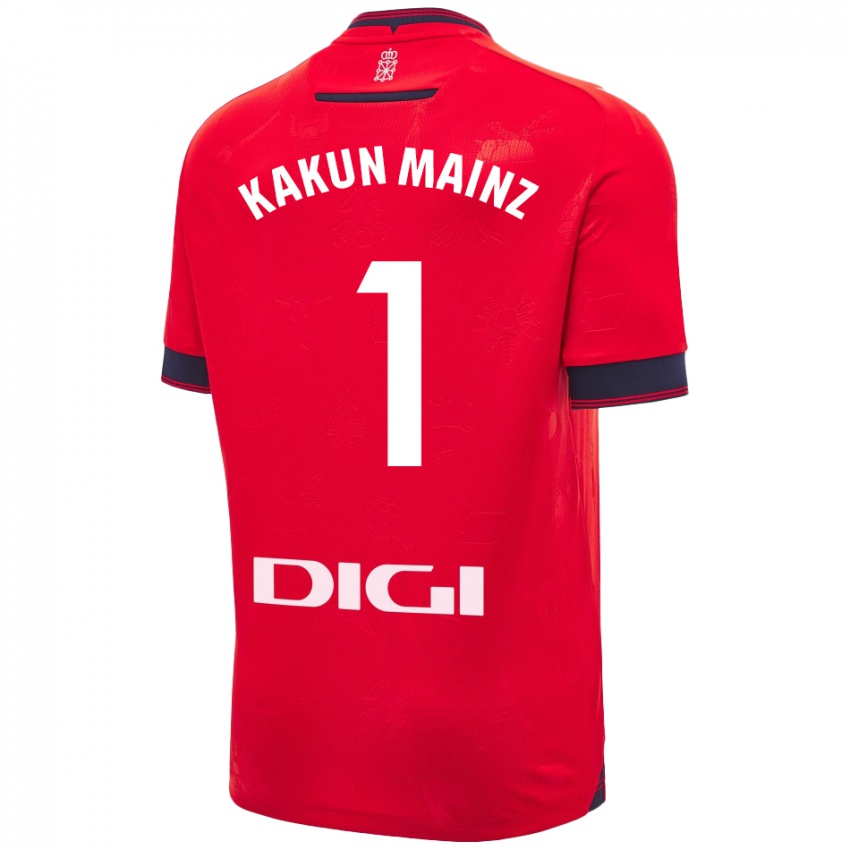 Enfant Maillot Kakun Mainz #1 Rouge Blanc Tenues Domicile 2024/25 T-Shirt Suisse