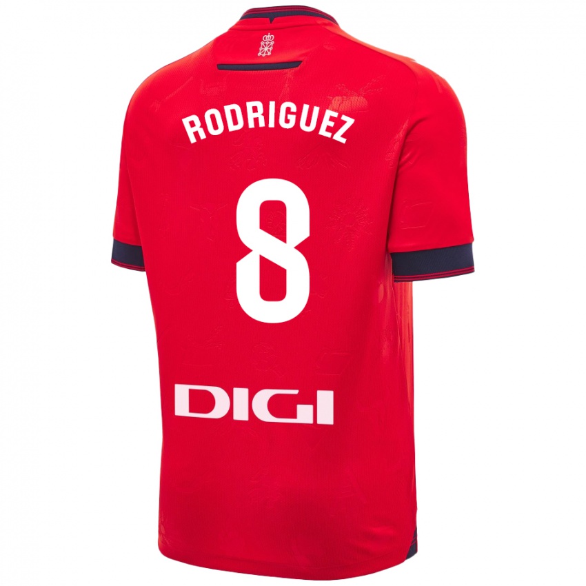 Enfant Maillot Vanessa Rodríguez Iribarren #8 Rouge Blanc Tenues Domicile 2024/25 T-Shirt Suisse