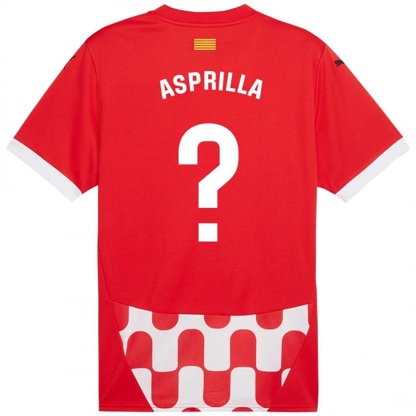 Enfant Maillot Yáser Asprilla #0 Rouge Blanc Tenues Domicile 2024/25 T-Shirt Suisse