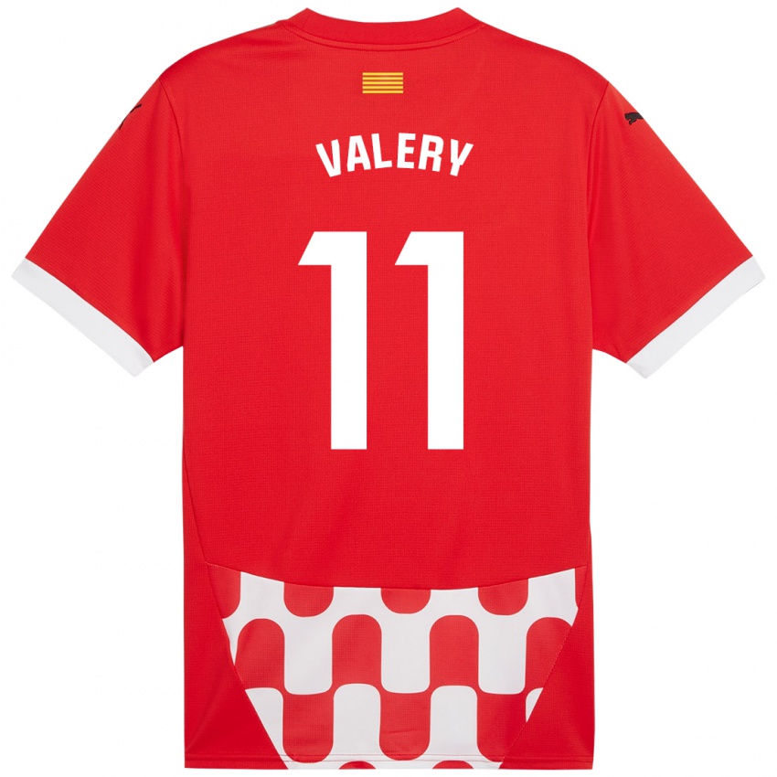 Enfant Maillot Valery Fernández #11 Rouge Blanc Tenues Domicile 2024/25 T-Shirt Suisse