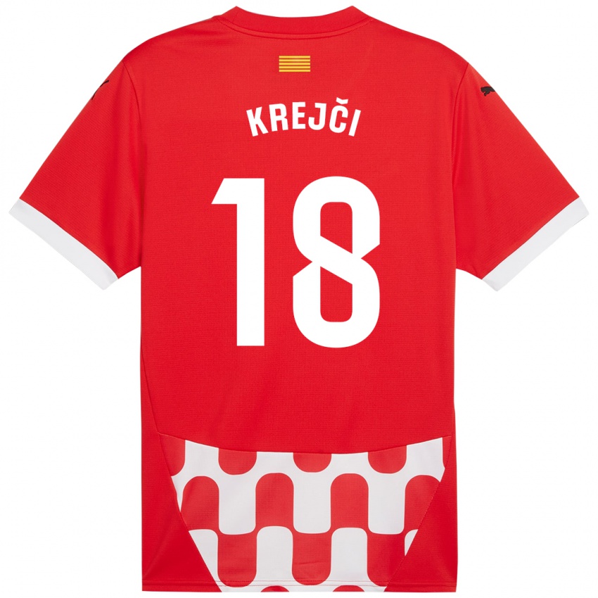 Enfant Maillot Ladislav Krejci #18 Rouge Blanc Tenues Domicile 2024/25 T-Shirt Suisse