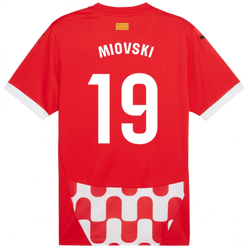 Kinder Bojan Miovski #19 Rot Weiß Heimtrikot Trikot 2024/25 T-Shirt Schweiz