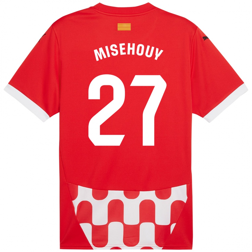 Kinder Gabriel Misehouy #27 Rot Weiß Heimtrikot Trikot 2024/25 T-Shirt Schweiz