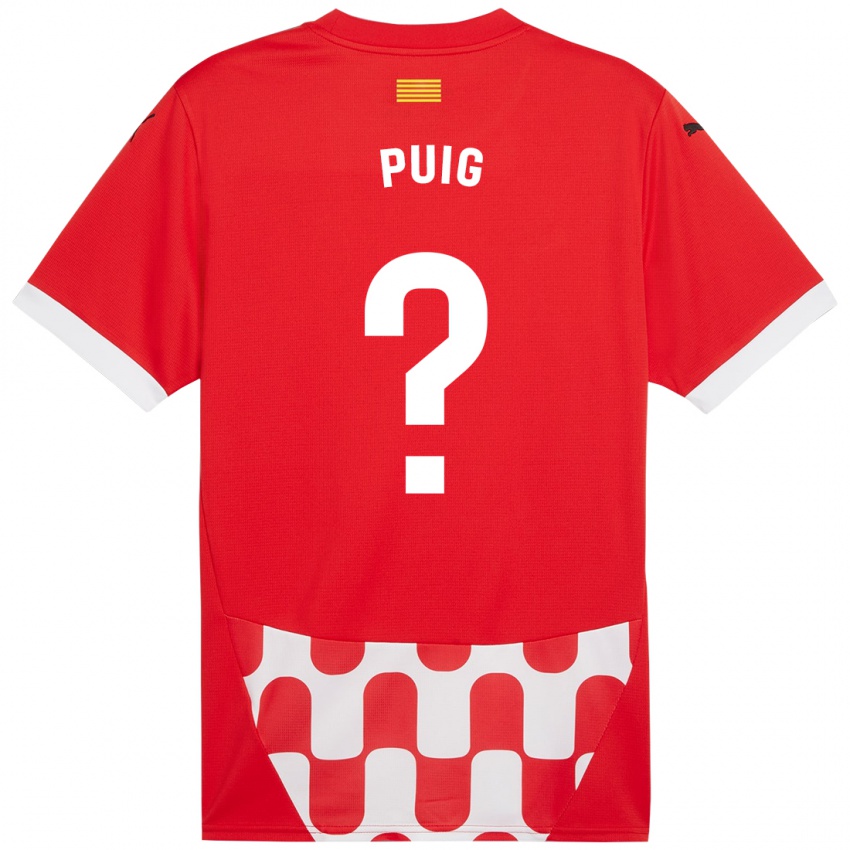 Enfant Maillot Sergi Puig #0 Rouge Blanc Tenues Domicile 2024/25 T-Shirt Suisse