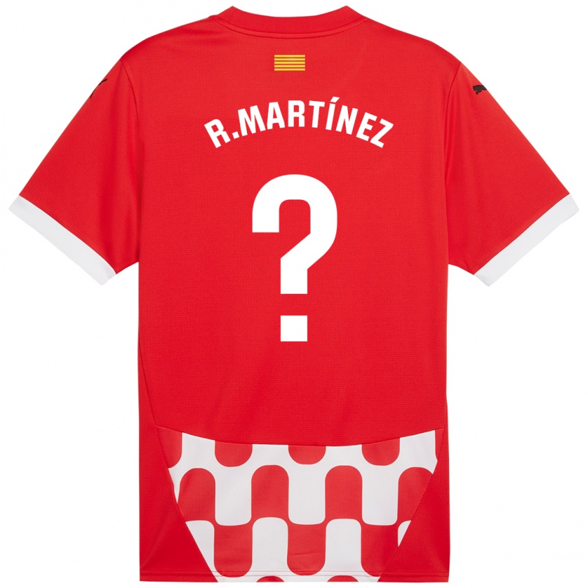 Enfant Maillot Raúl Martínez #0 Rouge Blanc Tenues Domicile 2024/25 T-Shirt Suisse