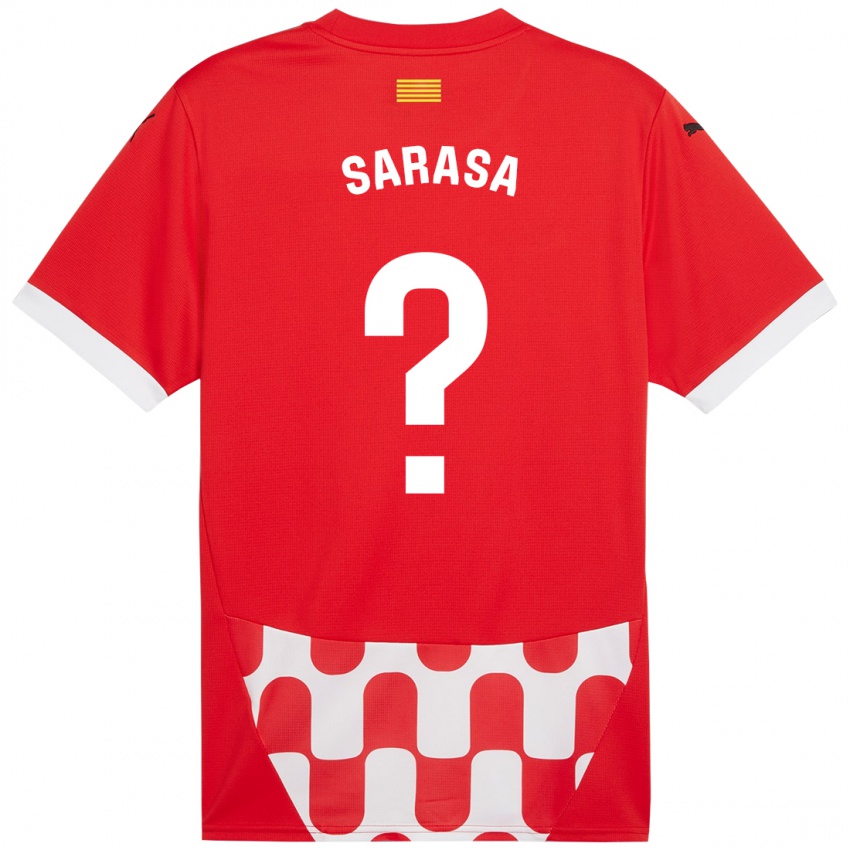 Enfant Maillot Javier Sarasa #0 Rouge Blanc Tenues Domicile 2024/25 T-Shirt Suisse