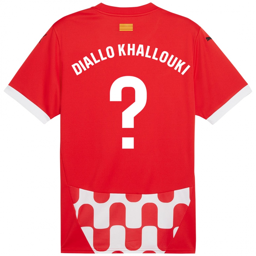 Enfant Maillot Siaka Diallo Khallouki #0 Rouge Blanc Tenues Domicile 2024/25 T-Shirt Suisse