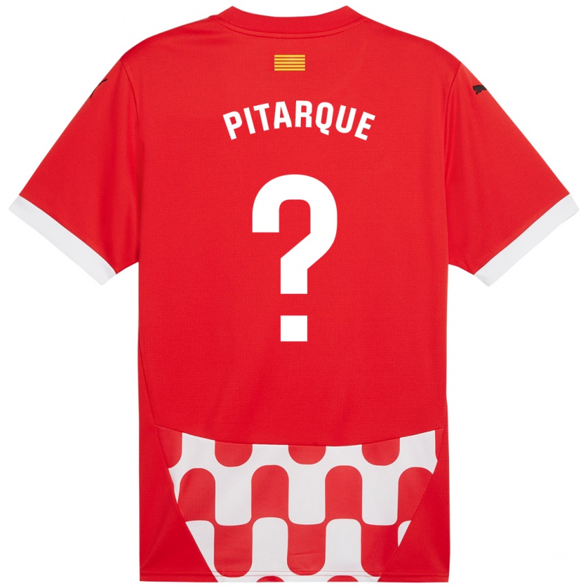 Kinder Víctor Pitarque #0 Rot Weiß Heimtrikot Trikot 2024/25 T-Shirt Schweiz