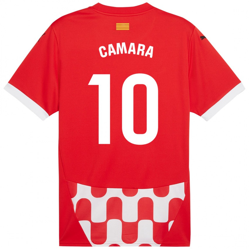 Enfant Maillot Dawda Camara #10 Rouge Blanc Tenues Domicile 2024/25 T-Shirt Suisse