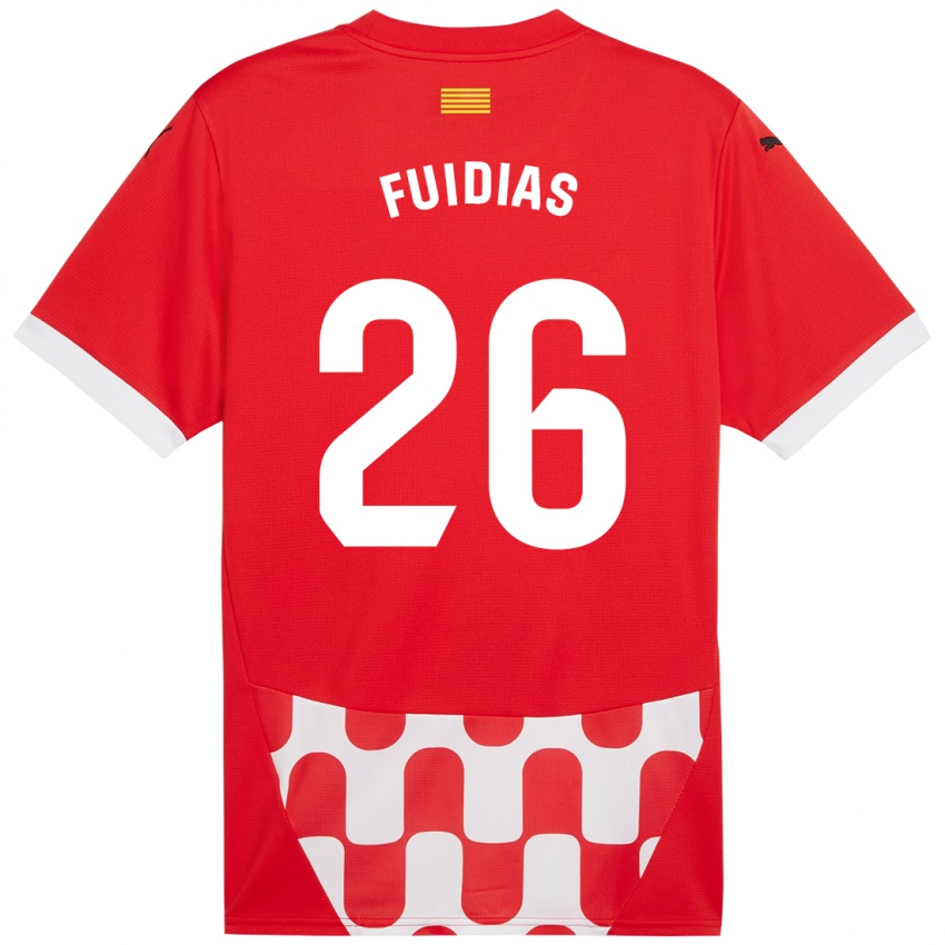 Enfant Maillot Toni Fuidias #26 Rouge Blanc Tenues Domicile 2024/25 T-Shirt Suisse