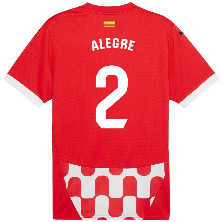 Enfant Maillot Marc Alegre #2 Rouge Blanc Tenues Domicile 2024/25 T-Shirt Suisse