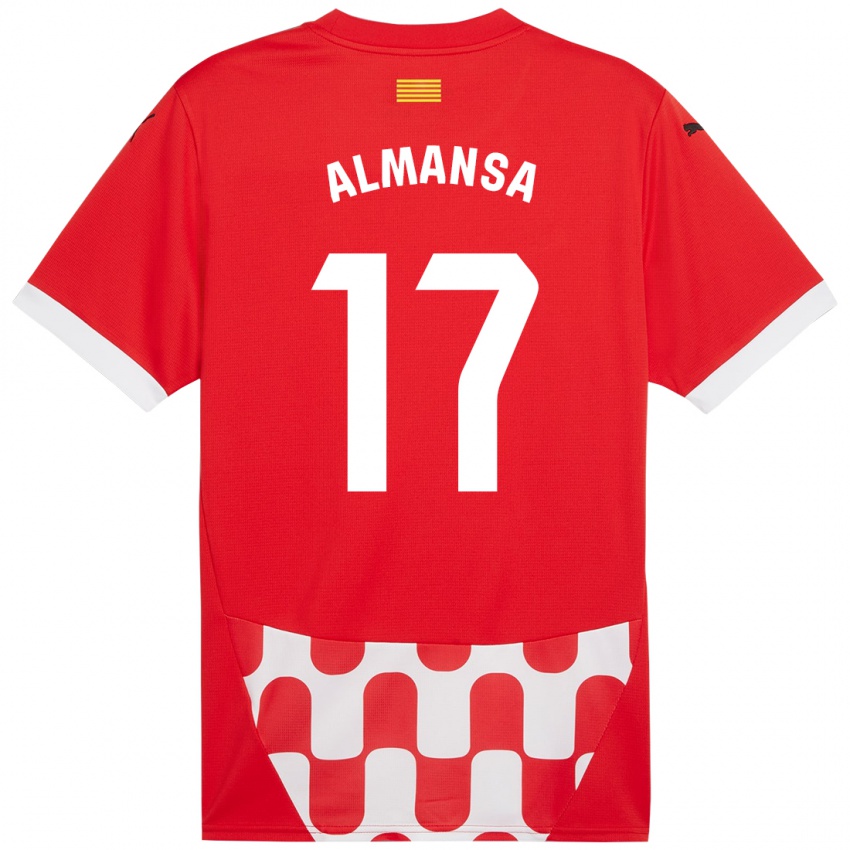 Kinder Alex Almansa #17 Rot Weiß Heimtrikot Trikot 2024/25 T-Shirt Schweiz