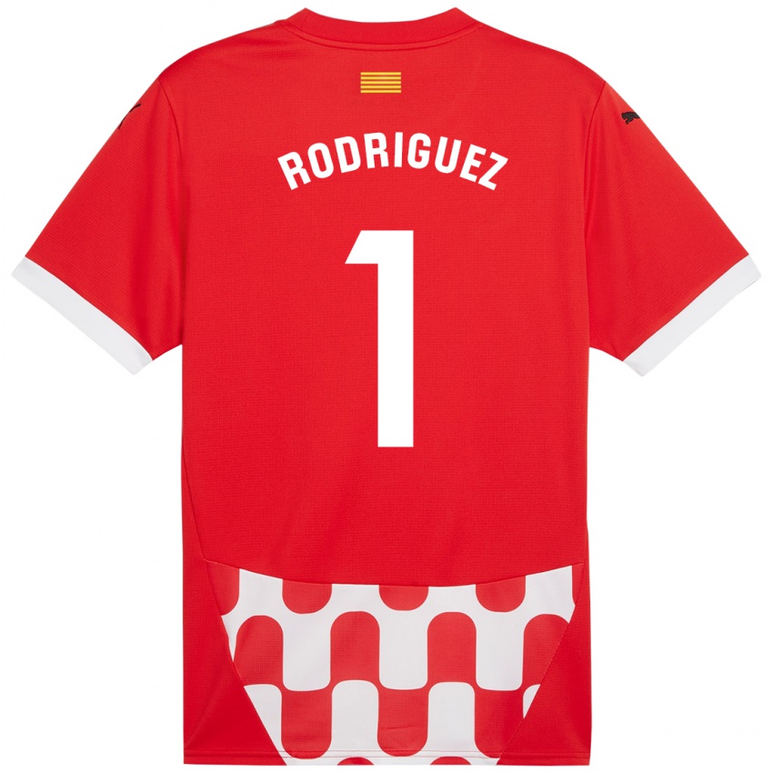 Enfant Maillot Maria Rodríguez #1 Rouge Blanc Tenues Domicile 2024/25 T-Shirt Suisse