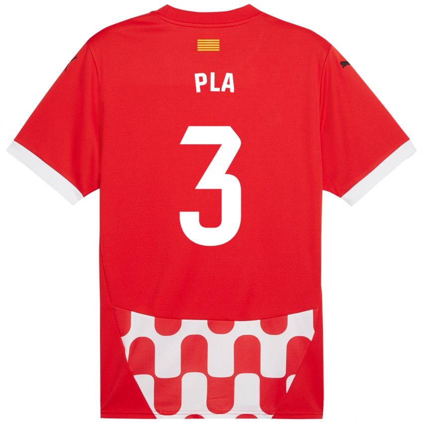 Enfant Maillot Marta Pla #3 Rouge Blanc Tenues Domicile 2024/25 T-Shirt Suisse