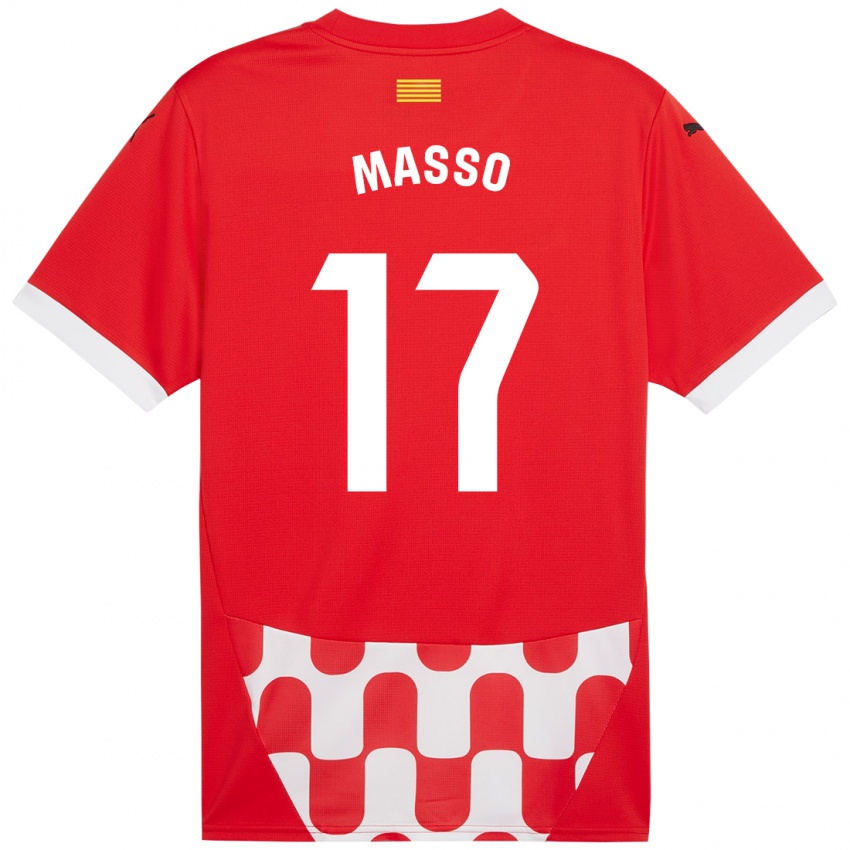 Kinder Ainoa Massó #17 Rot Weiß Heimtrikot Trikot 2024/25 T-Shirt Schweiz