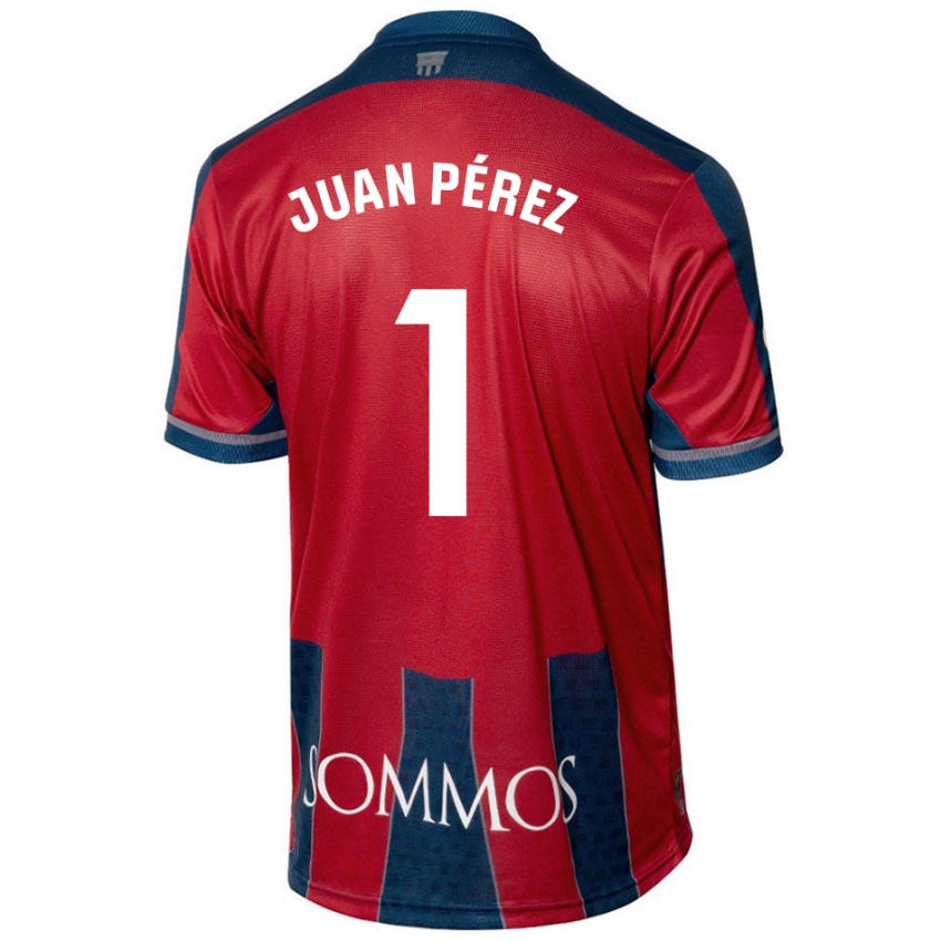 Kinder Juan Pérez #1 Rot Blau Heimtrikot Trikot 2024/25 T-Shirt Schweiz