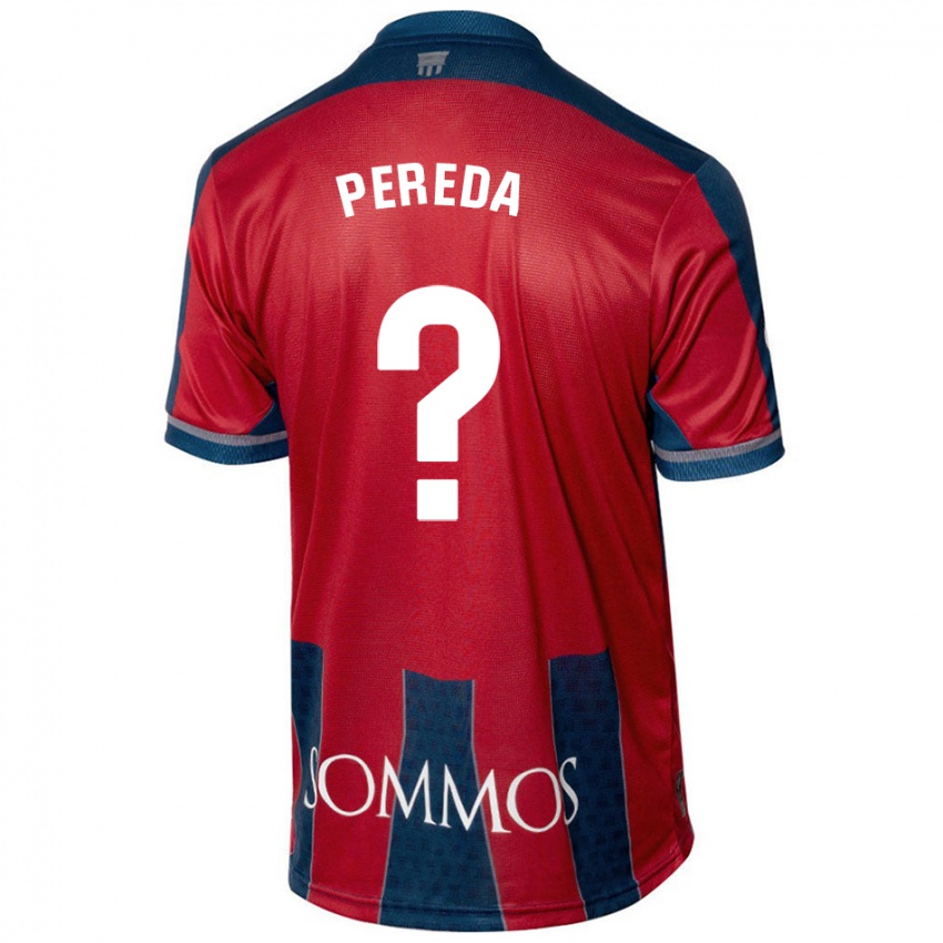 Kinder Adrián Pereda #0 Rot Blau Heimtrikot Trikot 2024/25 T-Shirt Schweiz