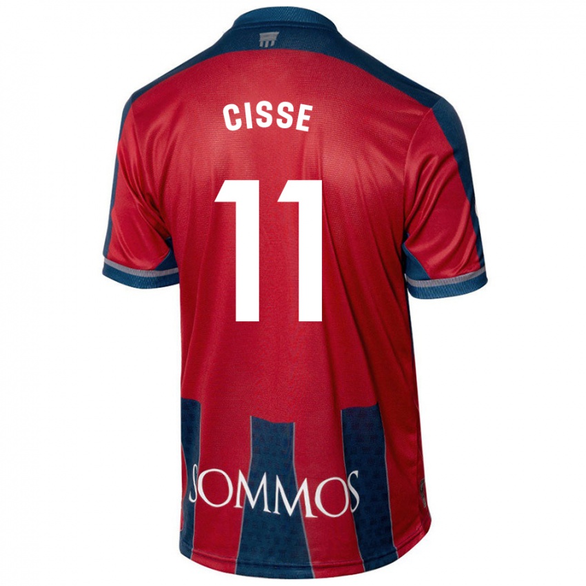 Kinder Bakary Cissé #11 Rot Blau Heimtrikot Trikot 2024/25 T-Shirt Schweiz