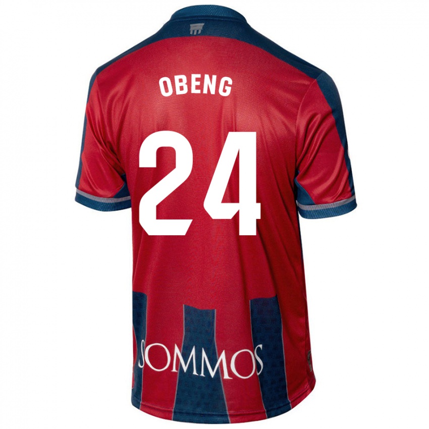 Kinder Samuel Obeng #24 Rot Blau Heimtrikot Trikot 2024/25 T-Shirt Schweiz