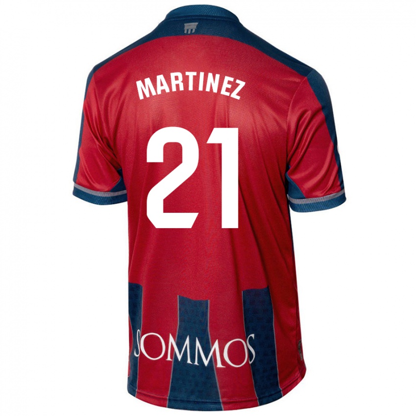 Kinder Alejandra Martínez #21 Rot Blau Heimtrikot Trikot 2024/25 T-Shirt Schweiz