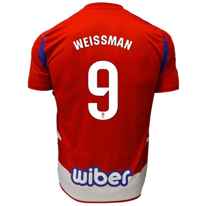 Kinder Shon Weissman #9 Rot Weiß Blau Heimtrikot Trikot 2024/25 T-Shirt Schweiz