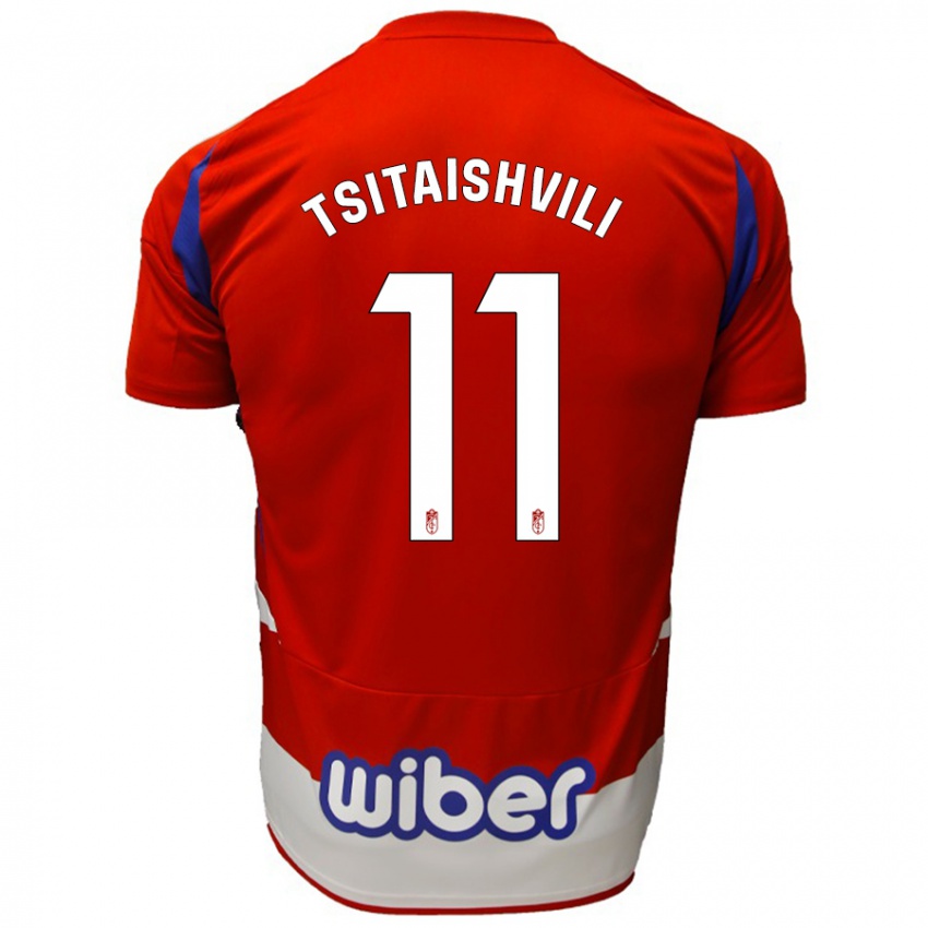 Kinder Georgiy Tsitaishvili #11 Rot Weiß Blau Heimtrikot Trikot 2024/25 T-Shirt Schweiz