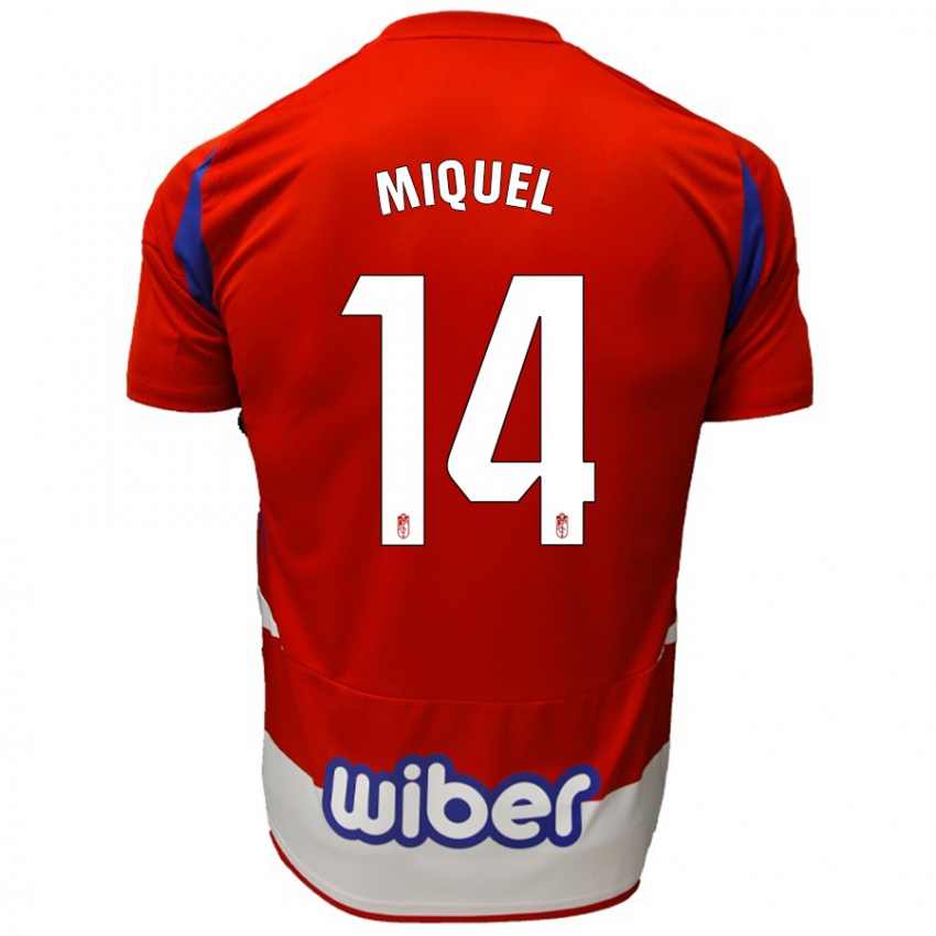 Kinder Ignasi Miquel #14 Rot Weiß Blau Heimtrikot Trikot 2024/25 T-Shirt Schweiz