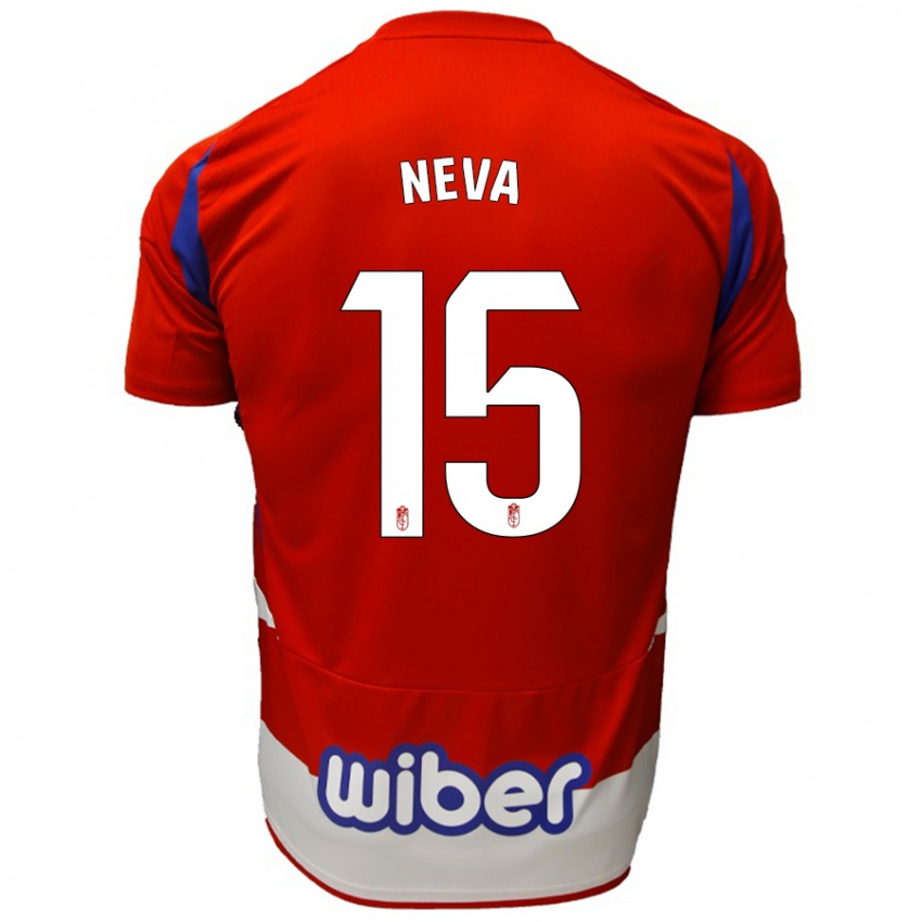 Kinder Carlos Neva #15 Rot Weiß Blau Heimtrikot Trikot 2024/25 T-Shirt Schweiz