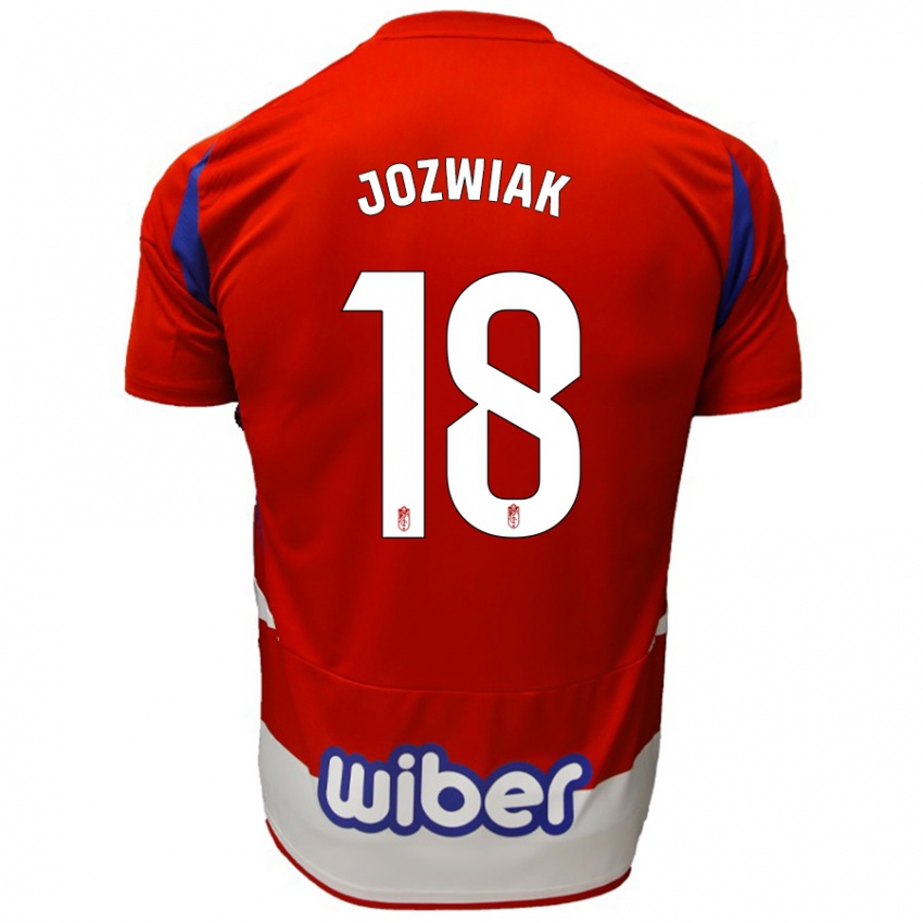 Kinder Kamil Józwiak #18 Rot Weiß Blau Heimtrikot Trikot 2024/25 T-Shirt Schweiz